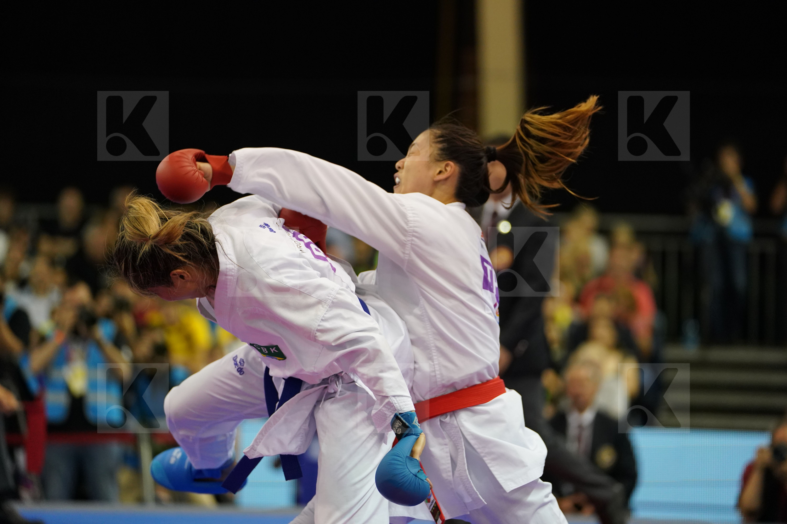 Brazil Chinese Taipei Female Kumite -55kg Gold match Kumizaki Valeria Wen Tzu-Yun